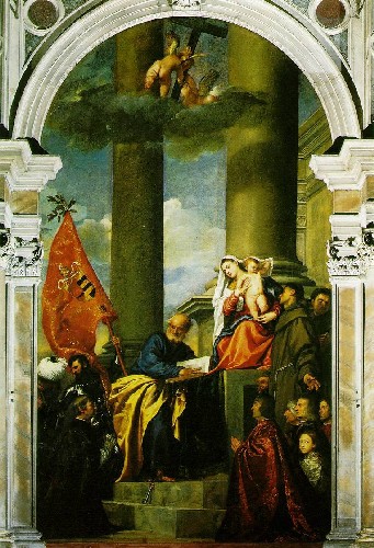 Madonna di Ca'Pesaro de Titien (1519-26), visible dans l'glise I Frari.